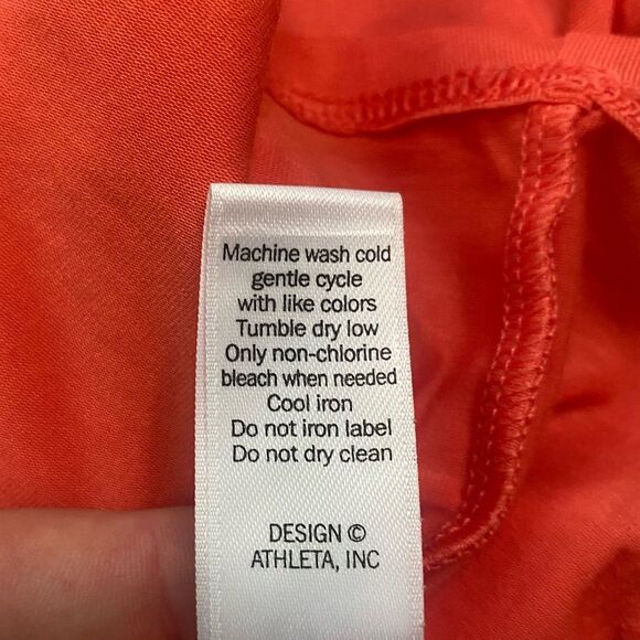 Athleta Orange Studio Crop Crewneck Short Sleeve Tee in Size Small Tall - Picture 8 of 8